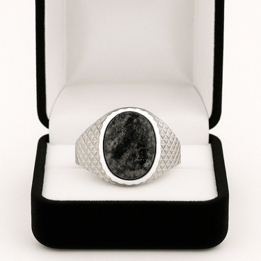 Anillo Terra Piedra Obsidiana